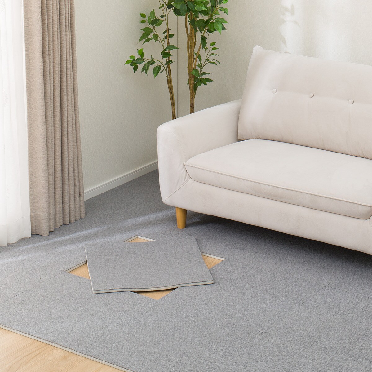 楽天市場】防音タイルカーペット(50X50 T1) ニトリ : ニトリ