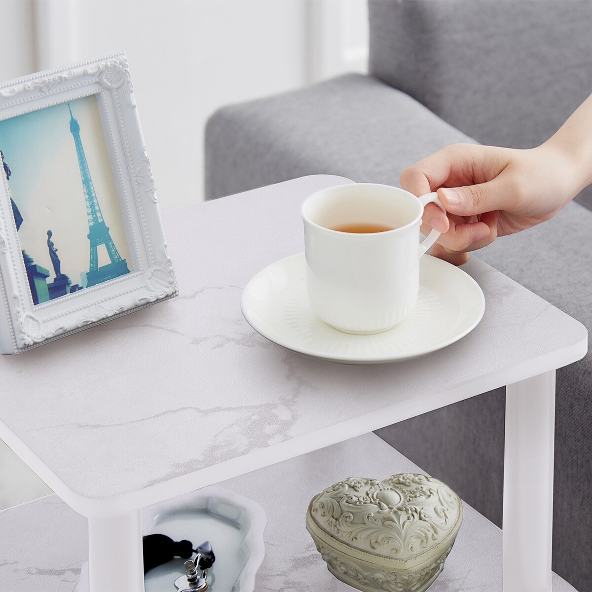 楽天市場】サイドテーブル(大理石柄 ホワイト) ニトリ 【玄関先迄納品