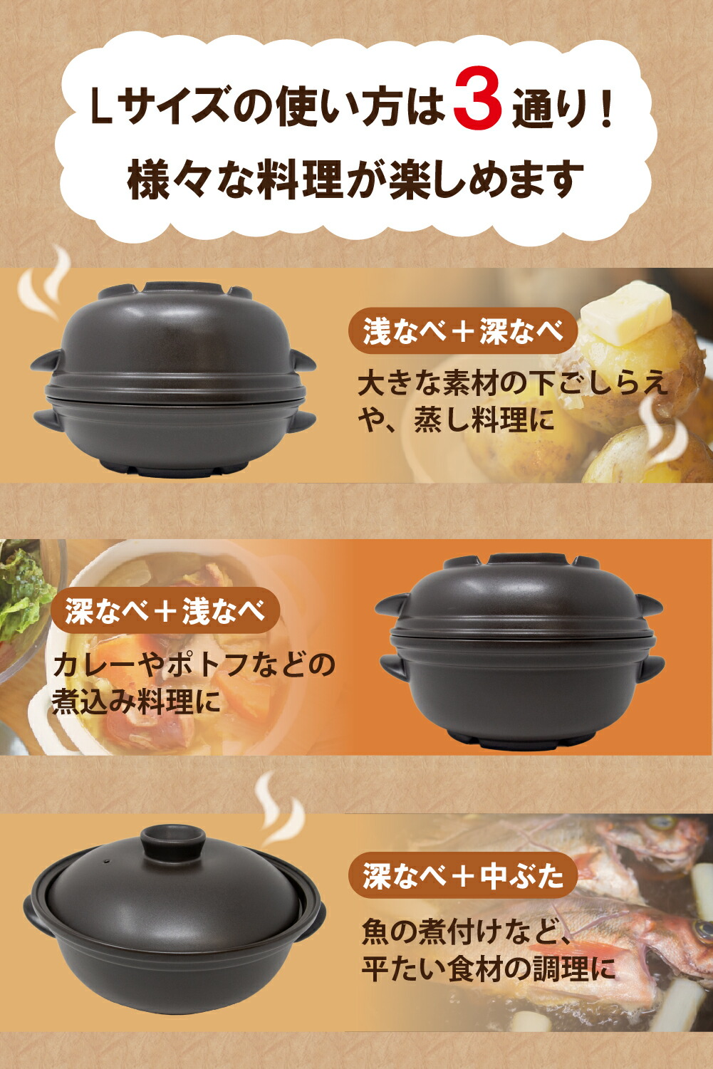楽天市場】磁性鍋 両手鍋M 両手鍋S 両手鍋L 小判 日本製 電子レンジ