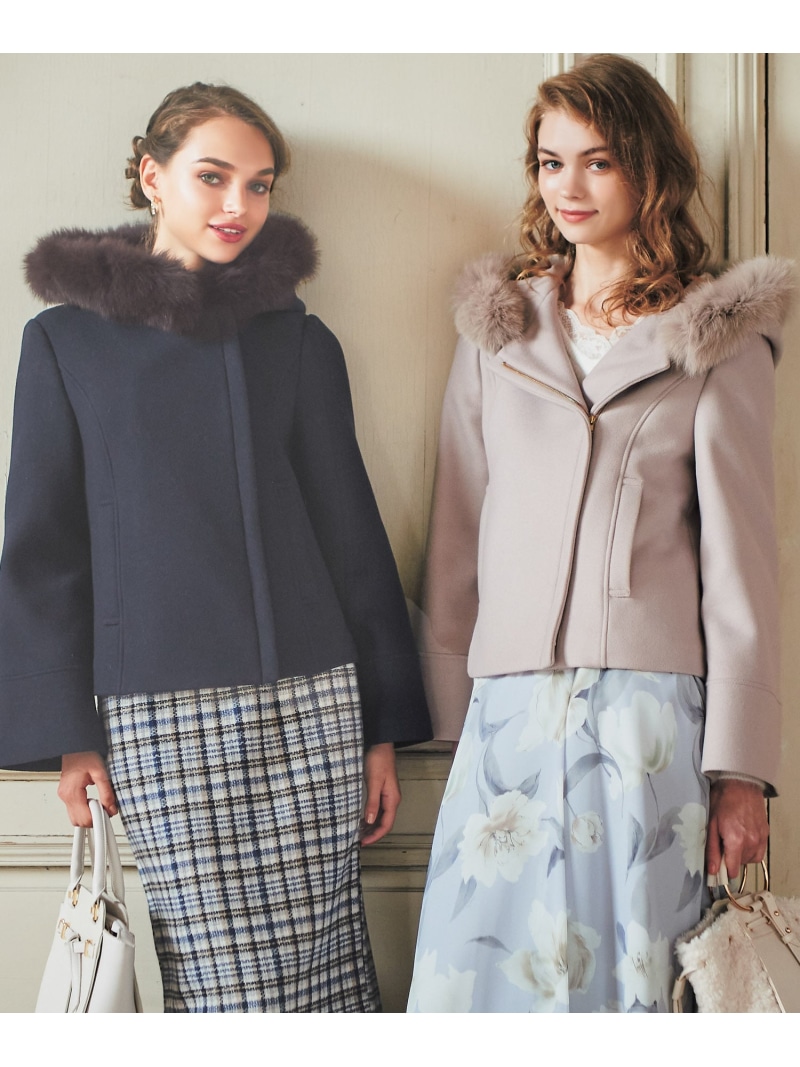 楽天市場】【SALE／70%OFF】ファー付ショート2WAYコート Noela ノエラ