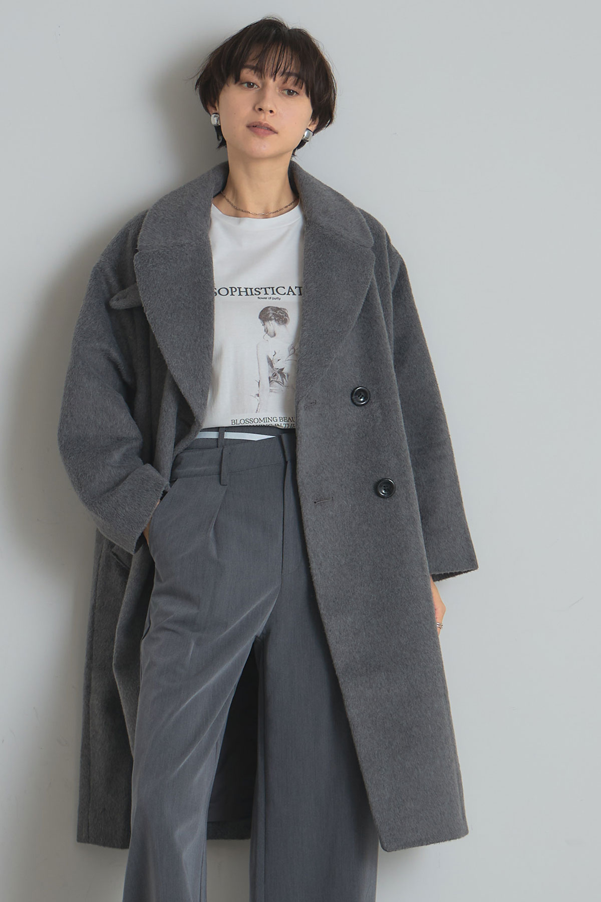 楽天市場】【OUTER SALE】ウール混ビッグカラーチェスターコート＊SALE