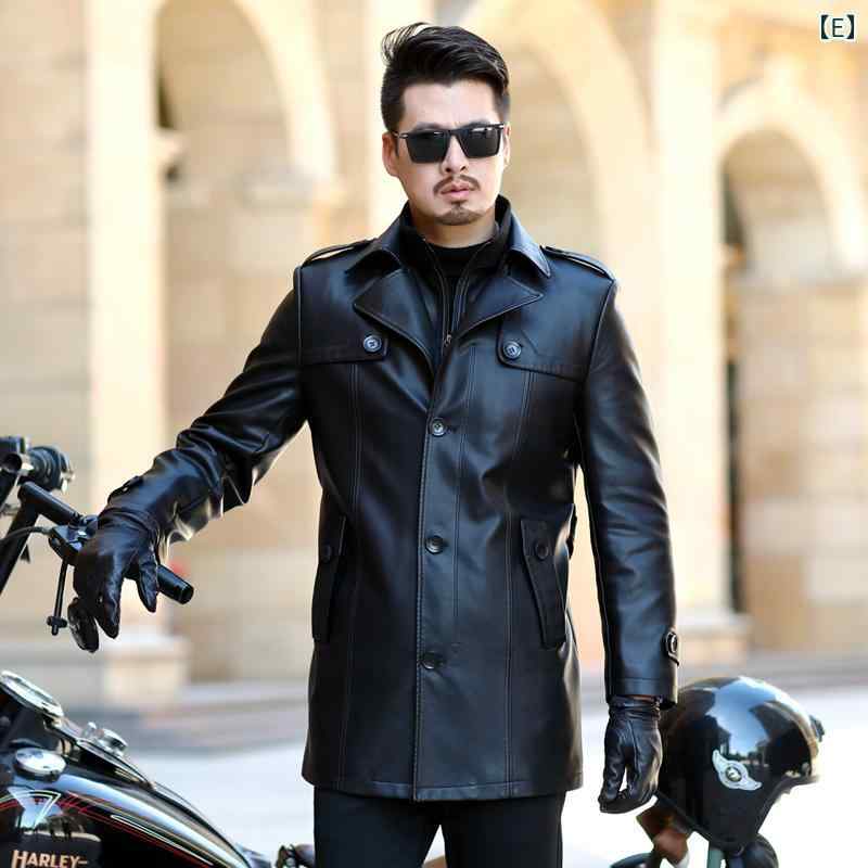 楽天市場】レザー ジャケット メンズ ライダース 革ジャン 秋冬 ロング