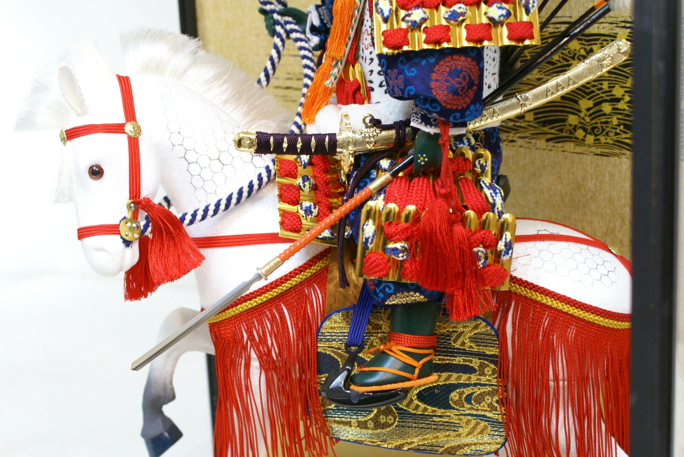 楽天市場】五月人形 久月作 ガラスケース飾り 子供大将「馬乗大将