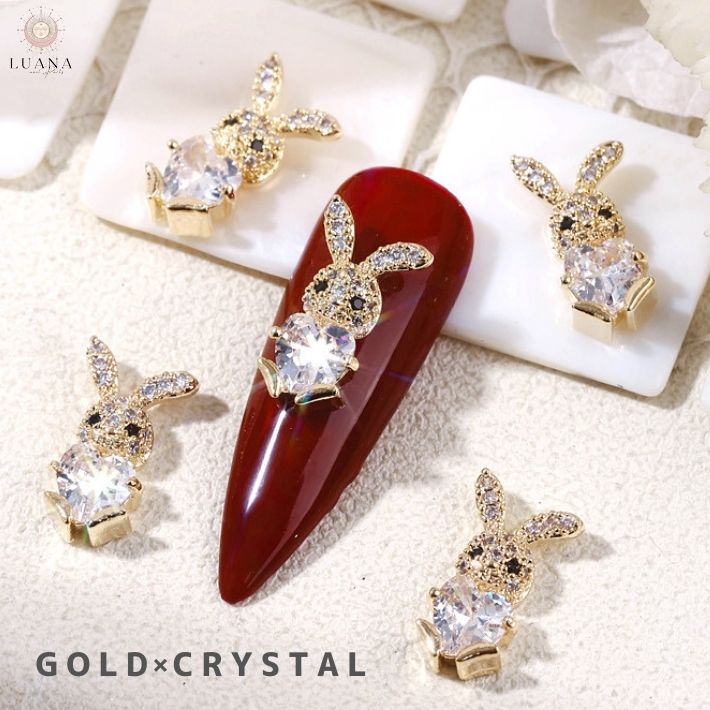 楽天市場】ポイント5倍ネイルパーツ うさぎ ハート 2個 ラビット