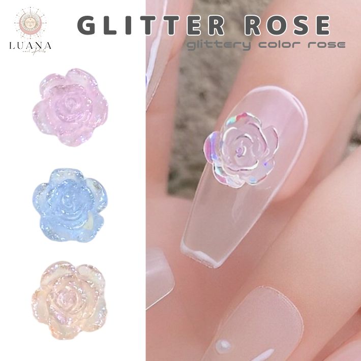 楽天市場】ポイント5倍ネイルパーツ ラメ フラワー クリア オーロラ
