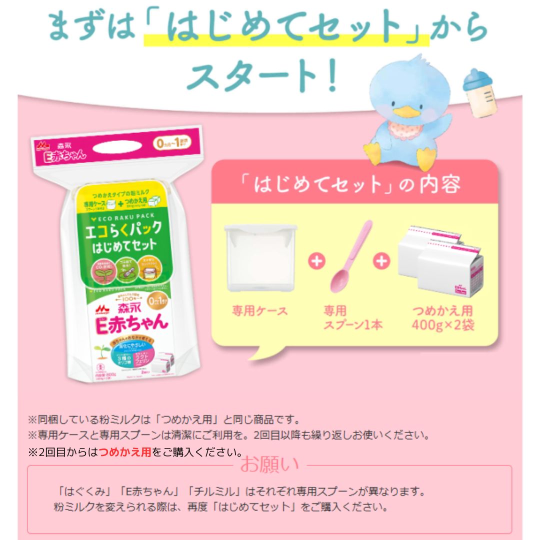楽天市場】森永 E赤ちゃん エコらくパック はじめてセット｜粉ミルク