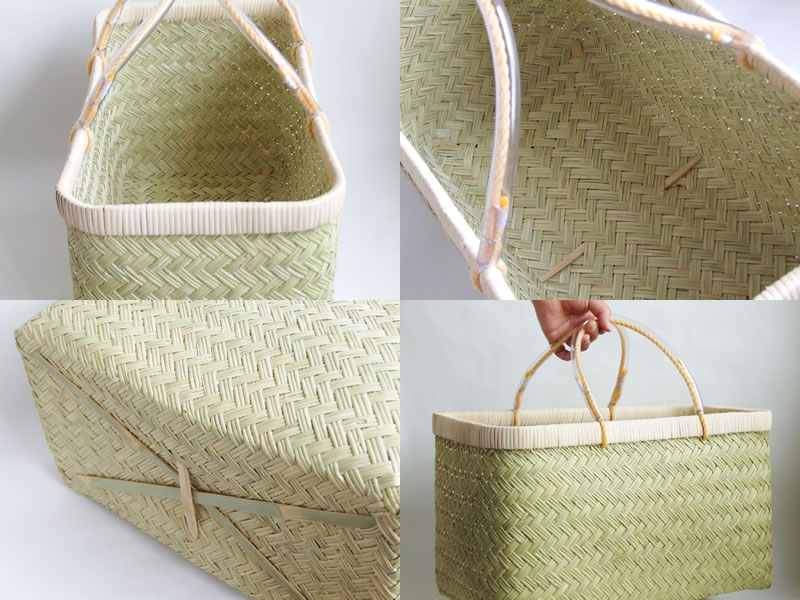 楽天市場】岩手県鳥越地区の竹細工スズ竹(篠竹)市場かご 尺五(W46cm