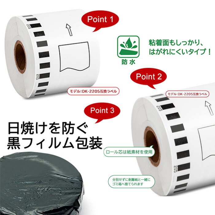 楽天市場】【P10倍】選べる！ブラザー 食品表示用ラベル DK-1220互換