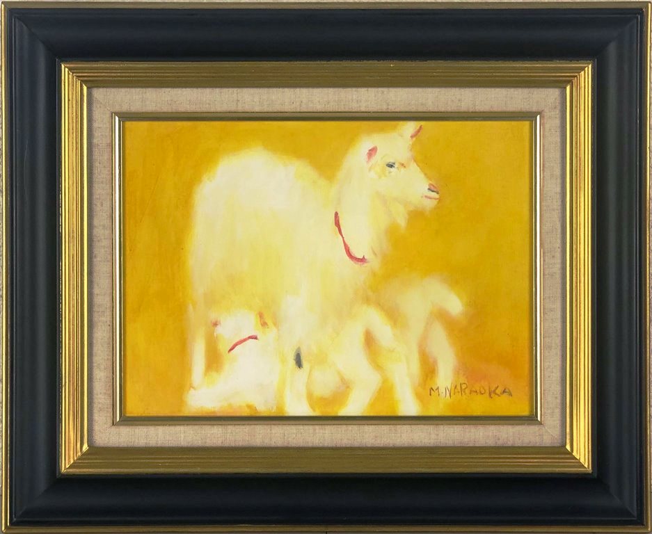 楽天市場】奈良岡正夫 「親仔」 油彩4号 : 小野画廊