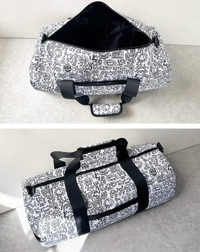 楽天市場】大容量 ボストン バッグ Keith Haring Trabel Line トラベル