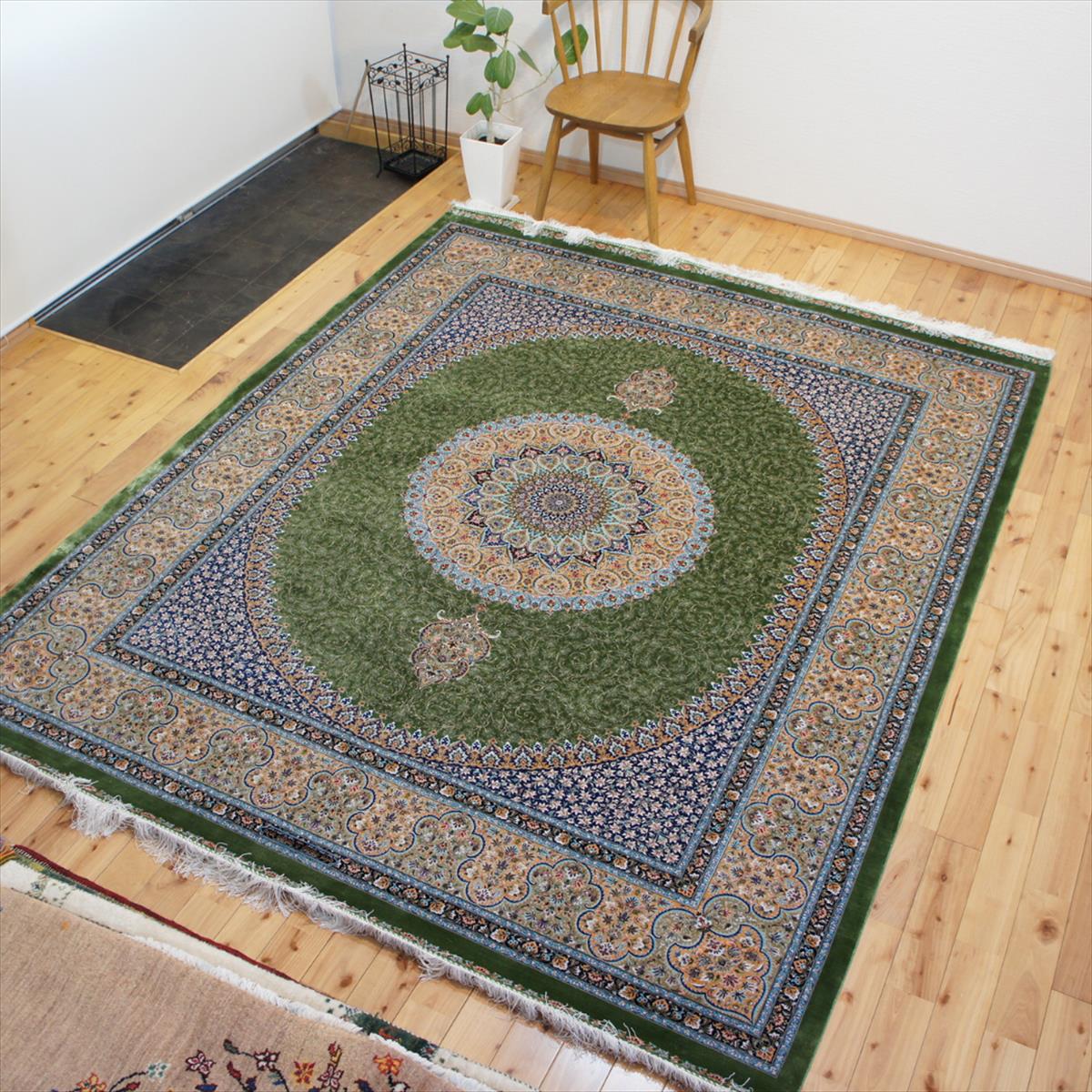 楽天市場】【本場イラン産】 ペルシャ絨毯 ( 機械織り ＆ 手織り仕上げ