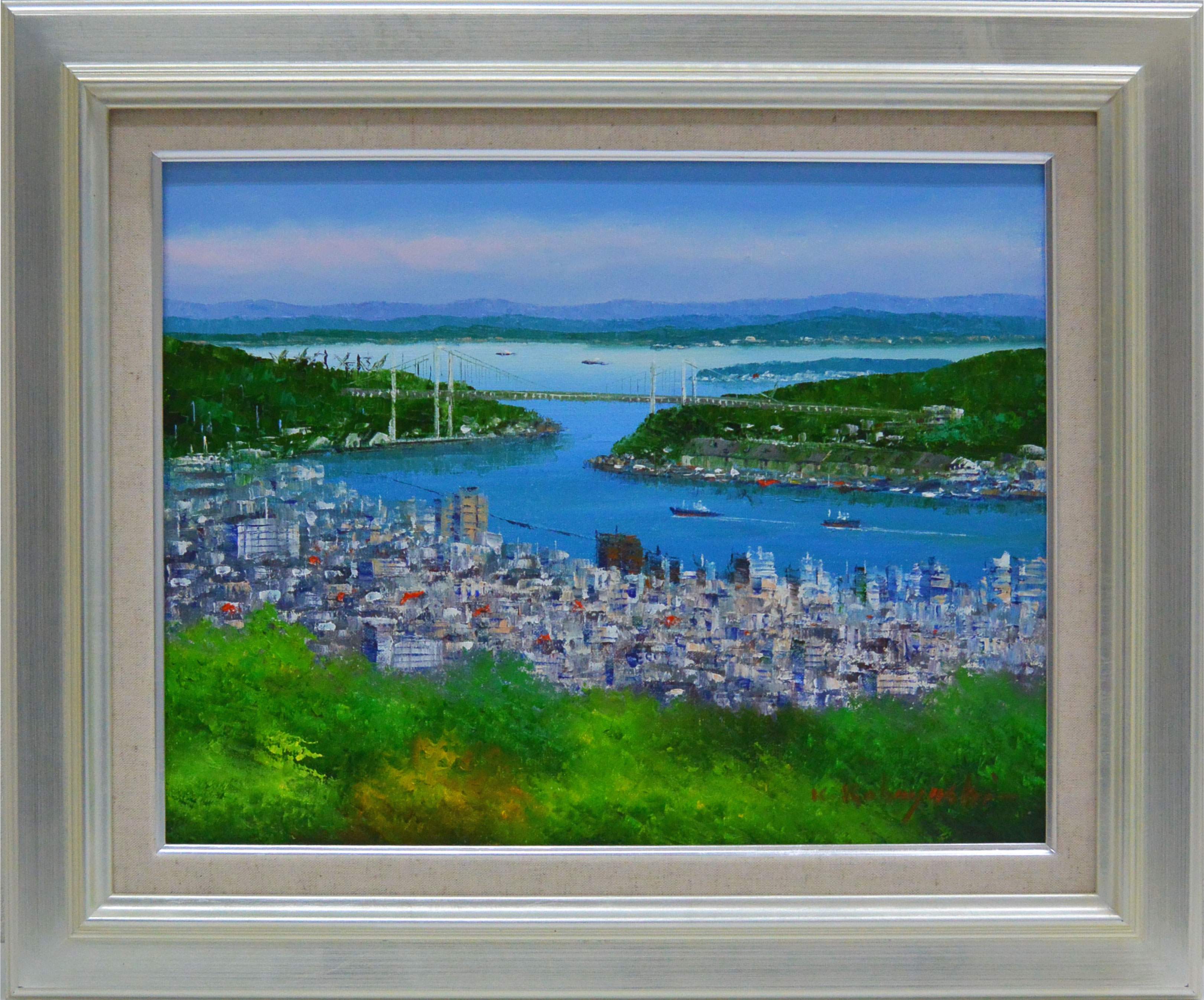 楽天市場】小林幸三 「 上高地 焼岳 」 油絵 油彩画 F6 ( 6号 ) : 内田画廊