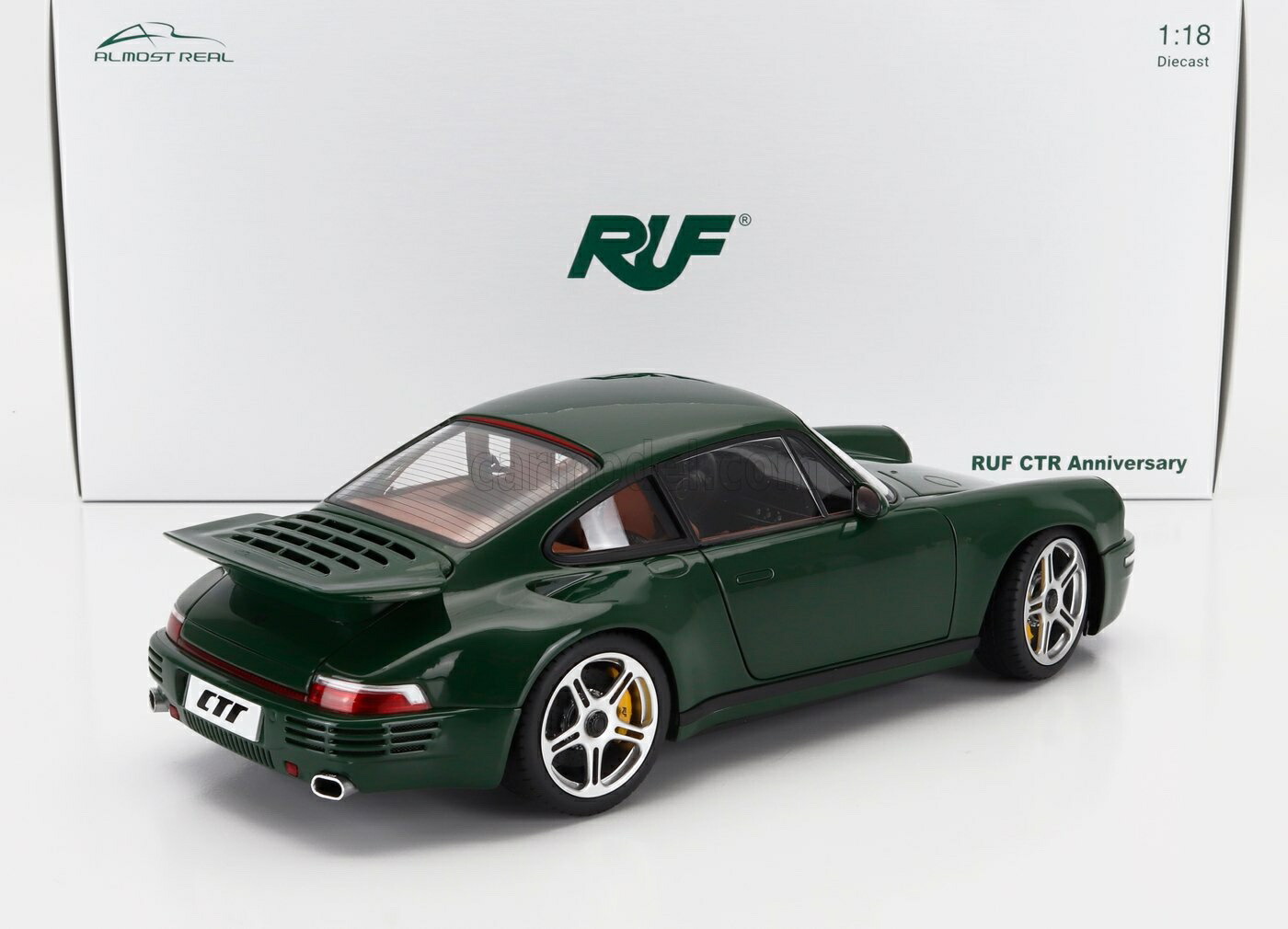 ポルシェ911風1スケールモデルミニカー ライムグリーン ミニカー 1/18