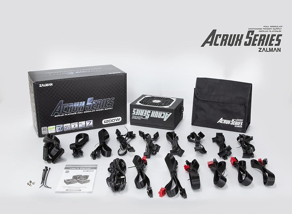 楽天市場】ZALMAN ACRUX 1200W PC電源ユニット 80PLUS Platinum ZM1200