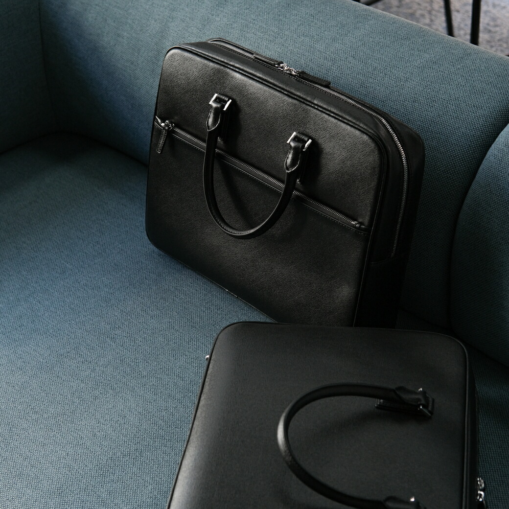 楽天市場】Italian Saffiano Leather Briefcase(Front-zip) : aucentic