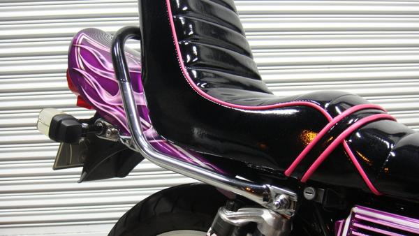 楽天市場】GS400 GS400E 極太メッキタンデムバー ブラック テクニカル