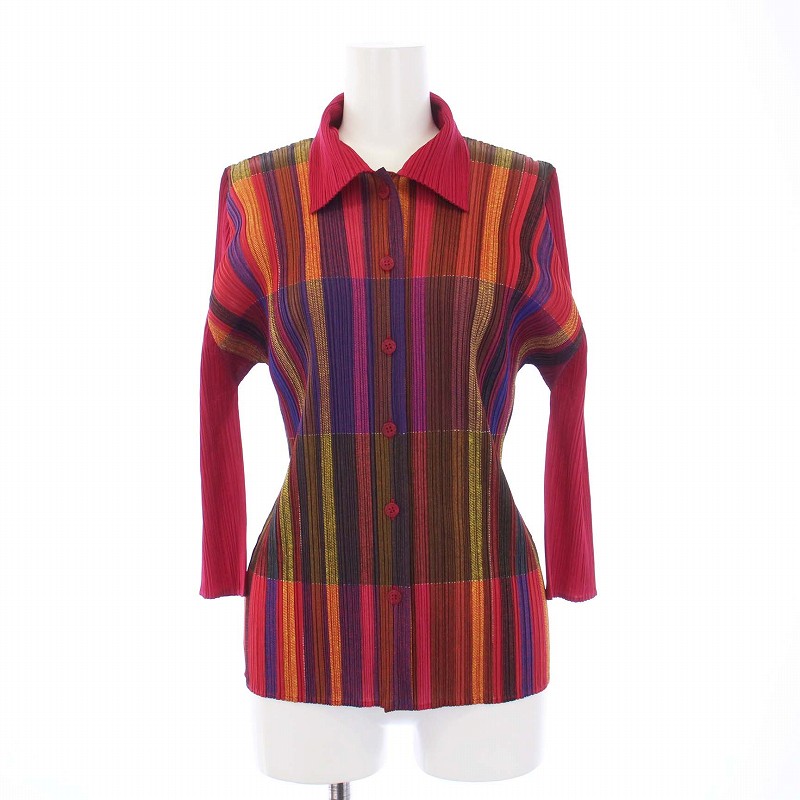 楽天市場】プリーツプリーズ シャツ（カラーピンク）（シャツ