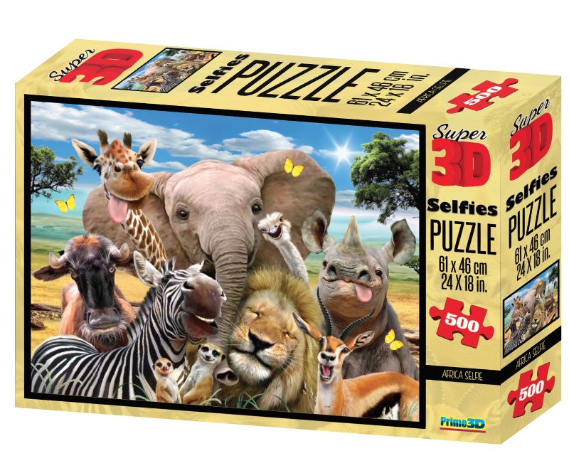 楽天市場】3D ジグソーパズル 【アフリカの動物たちの自撮り写真】500