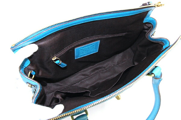 楽天市場】コーチ ハンドバッグ 11047 ターコイズブルー レザー 中古