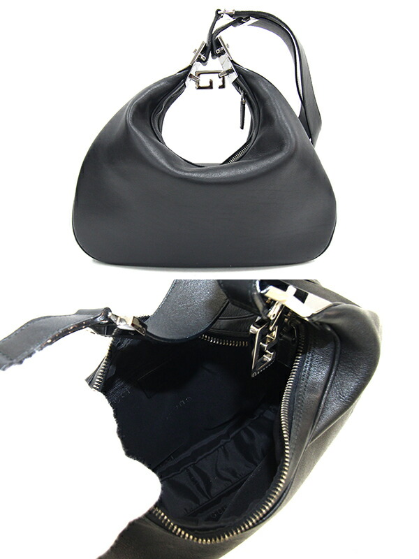 楽天市場】グッチ ショルダーバッグ 001 3315 ブラック レザー 中古