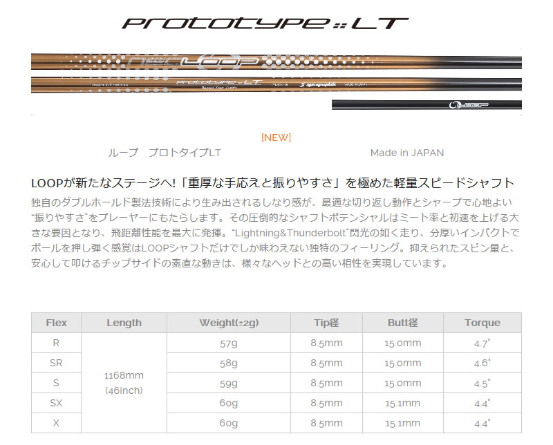 楽天市場】【1年間保証付】 シンカグラファイト LOOP PROTOTYPE LT