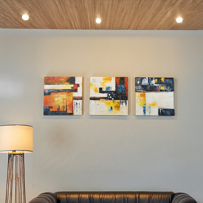楽天市場】アートパネル モダン 40×40cm 3枚 セット 477 【 北欧 絵画