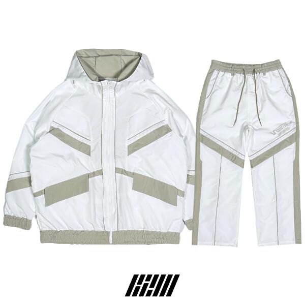 楽天市場】B2W「Nylon Foodie Setup Jacket & Pants White×Beige