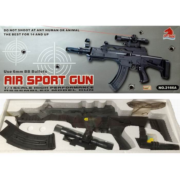楽天市場】AIR SPORT GUN No.2166A 6mmBB弾使用 完成品 エアガン