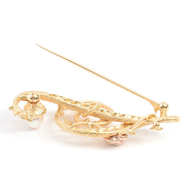 楽天市場】ミキモト ブローチ レディース K18 ト音記号 音符 バラ