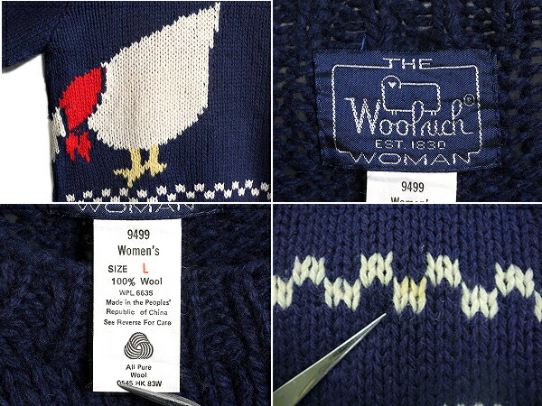 楽天市場】80s ウールリッチ アヒル 絵柄 デザイン ニット セーター