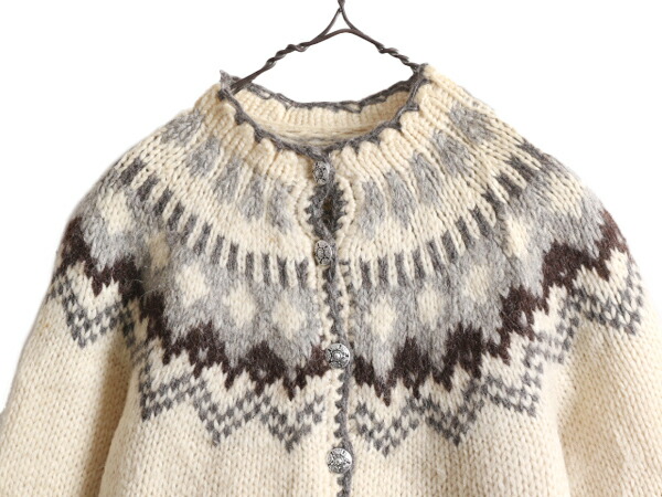 楽天市場】80s 手編み アイスランド製 ウール ハンドニット