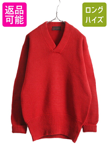 楽天市場】30s 40s ☆ Vネック ウール ニット セーター メンズ L / 30