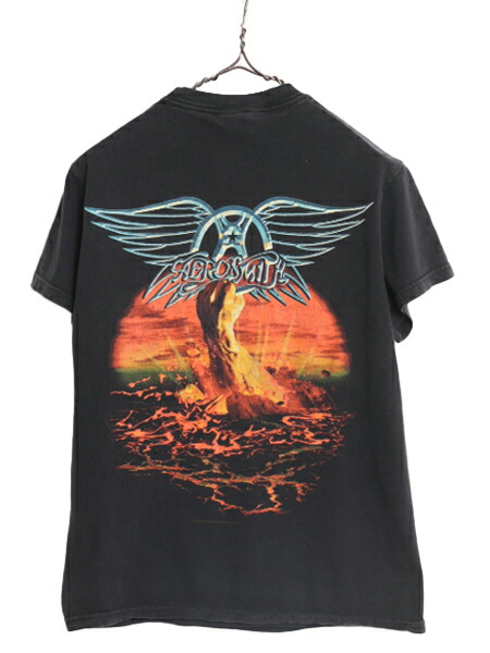 楽天市場】00s ☆ エアロスミス プリント Tシャツ メンズ S 黒 古着 00