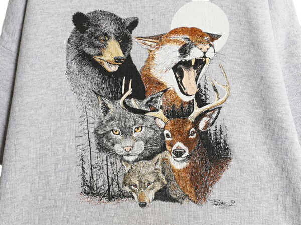 楽天市場】90s USA製 アニマル アート イラスト プリント スウェット