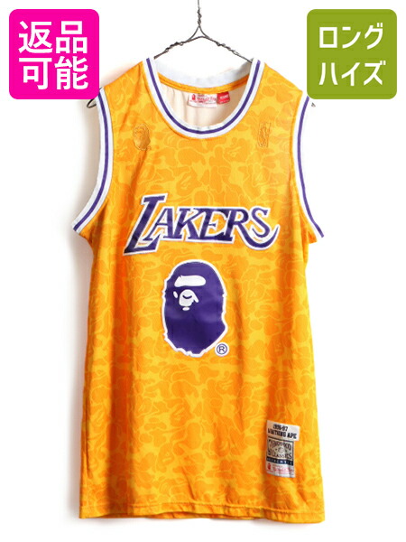 楽天市場】□ A BATHING APE x ミッチェル&ネス NBA レイカーズ タンク