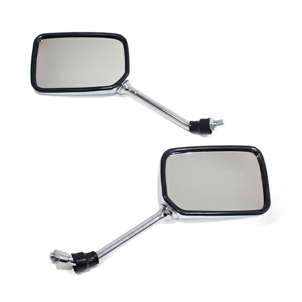 楽天市場】バックミラー メッキ スクエア 左右 バイク 10mm JADE