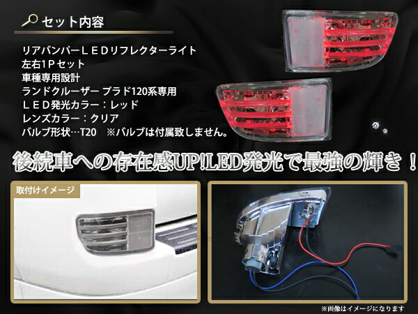 楽天市場】純正交換式 LEDリフレクター ランドクルーザープラド 120系