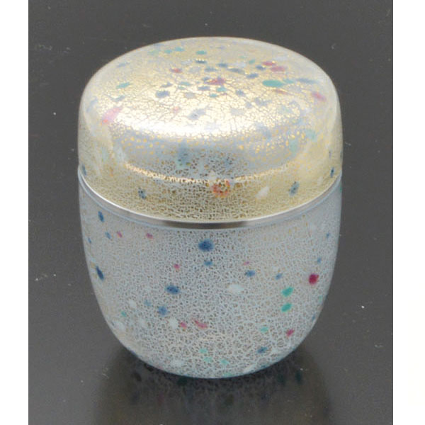 楽天市場】茶道具 ガラス棗 金彩薄青色 新倉晴比古作 : 茶道具・抹茶