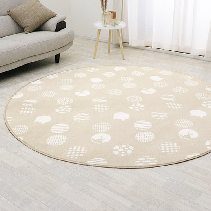 楽天市場】【抗菌・防ダニ】 ラグ 円形 洗える ラグ 円形ラグ 直径