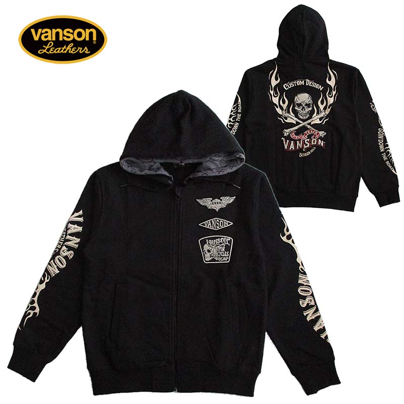楽天市場】VANSON バンソン メンズ ストール付き 裏毛ZIPパーカー