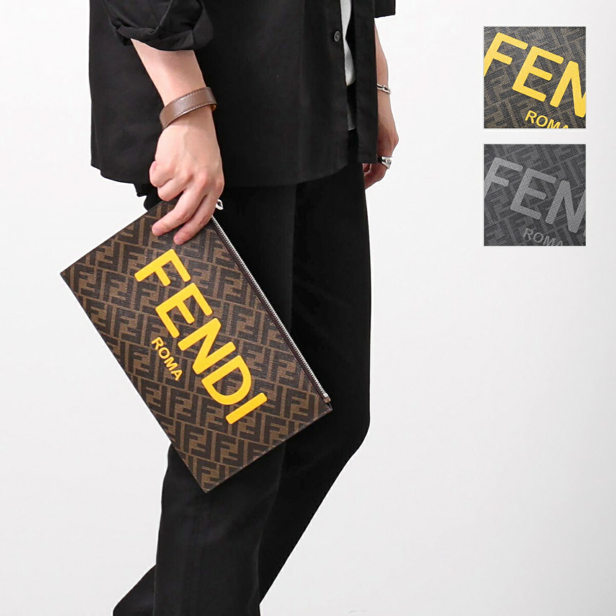 楽天市場】FENDI フェンディ クラッチバッグ 7N0126 AJJ8 メンズ