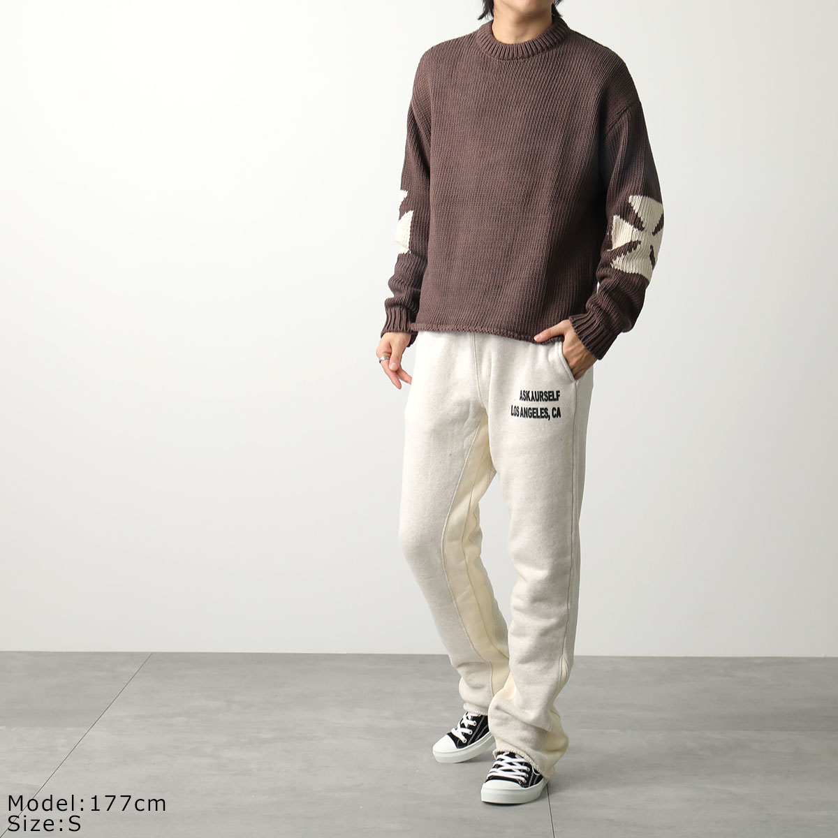楽天市場】ASKYURSELF アスクユアセルフ ニット CHUNKY CROSS KNIT