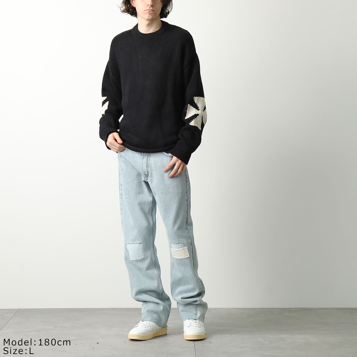 楽天市場】ASKYURSELF アスクユアセルフ ニット CHUNKY CROSS KNIT