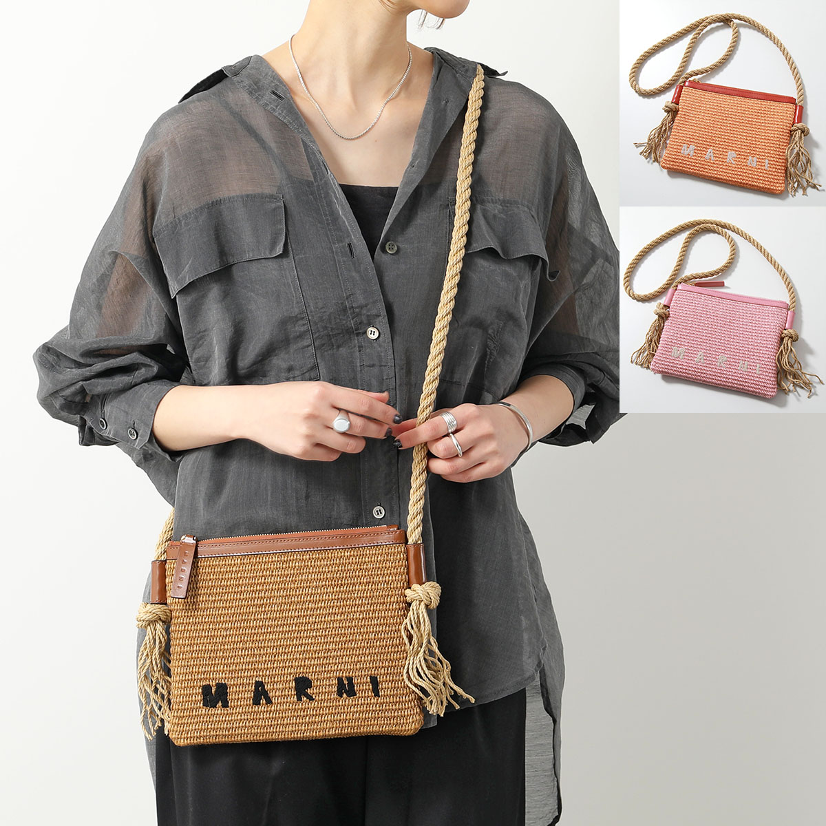 楽天市場】MARNI マルニ かごバッグ MARCEL マルセル PHMO0011U1 P3860