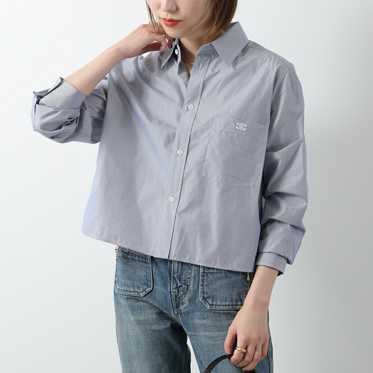 楽天市場】CELINE セリーヌ 長袖 シャツ 830W2C837.01NQ レディース