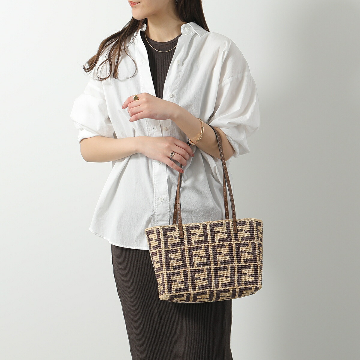 楽天市場】FENDI フェンディ トートバッグ ROLL SMALL ロール スモール