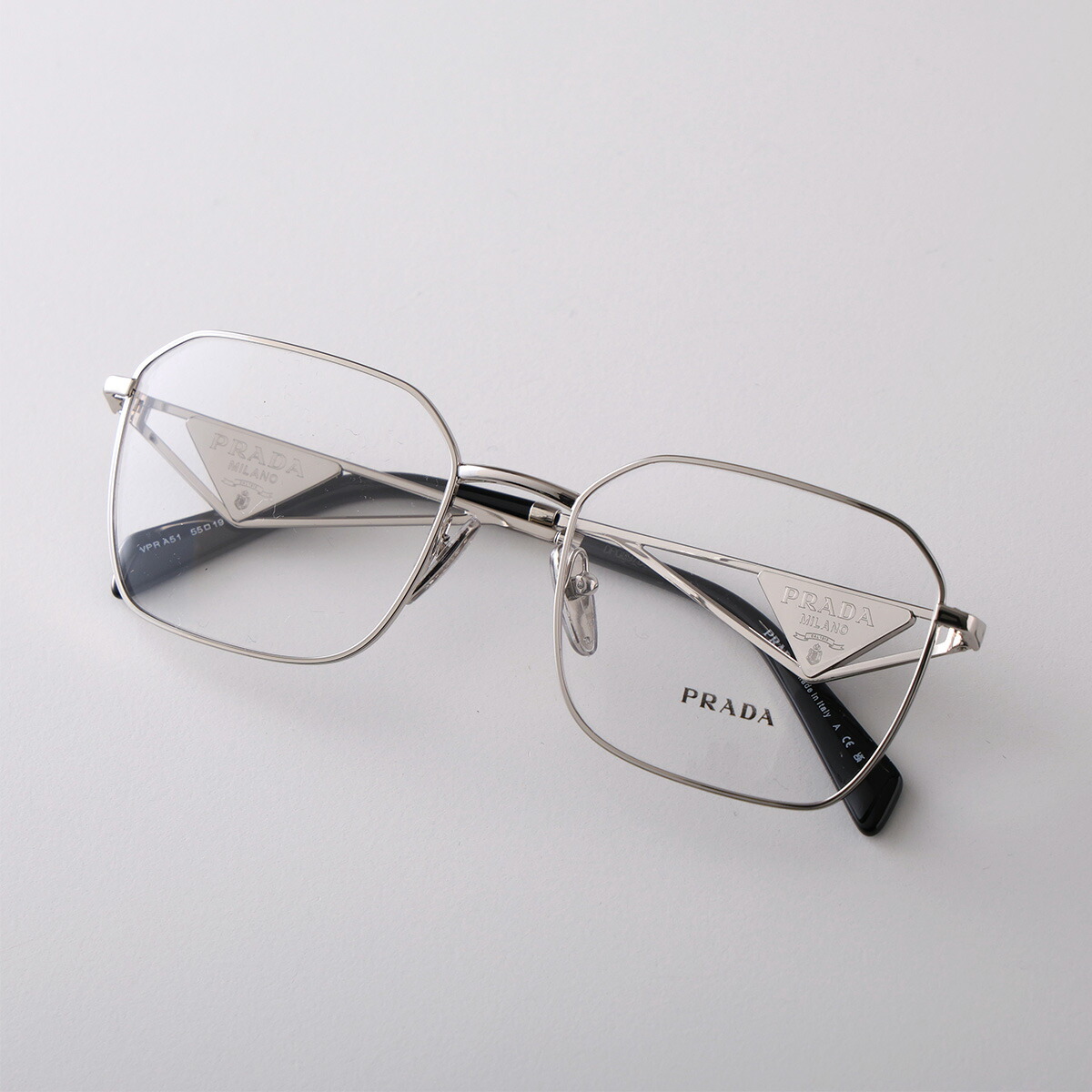 楽天市場】PRADA プラダ メガネ VPR A51 レディース ポリゴン型 メタル