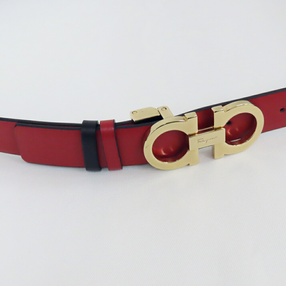 楽天市場】サルヴァトーレフェラガモ ベルト ガンチーニ ゴールド系/赤