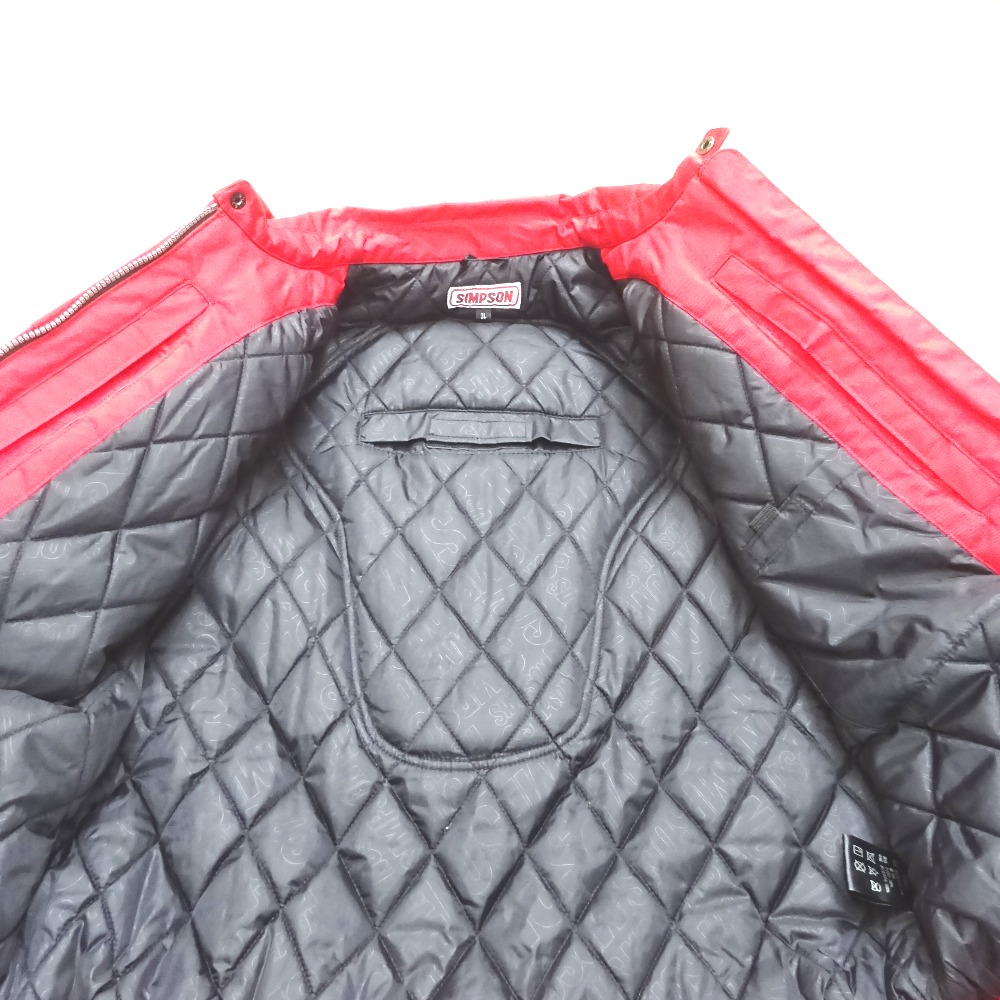 楽天市場】シンプソン ライダースジャケット コットン レッド Size#3L