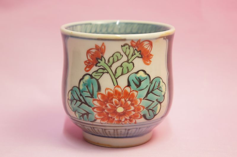 楽天市場】五代 佐藤走波 菊絵 湯呑み : 食器のみつはた